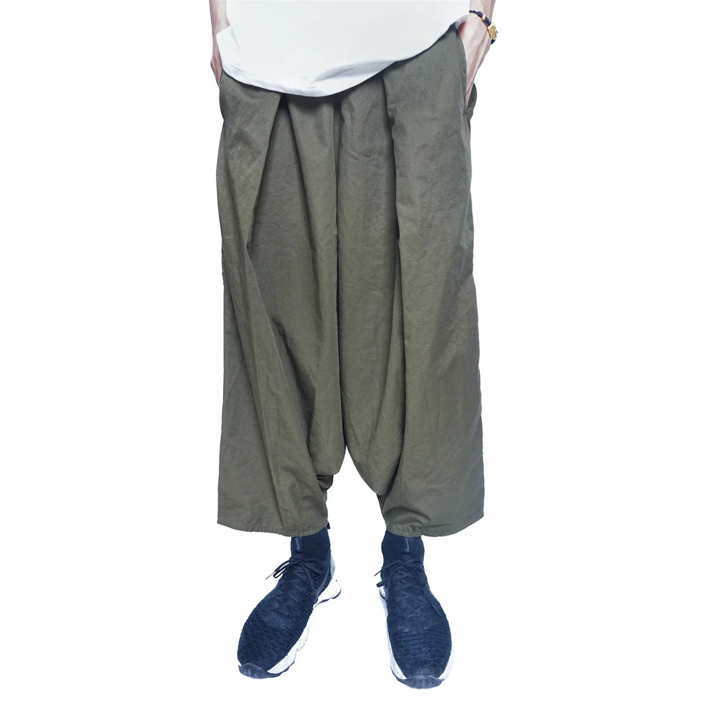 19SS Kapital Pleated Elastic Waist Cotton Low-fashion Men's and Women's Loose Casual Wide Leg Pants New Arrival