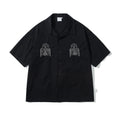 Japanese Thunderbird Embroidered Short Sleeve Casual Loose Shoulder Summer Shaped Shirt Men and Women