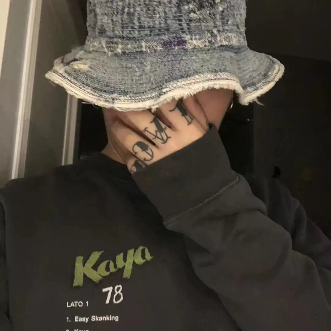 Kapital Corroded Warm Fisherman Caps Denim Retro Sun Hat New Arrival