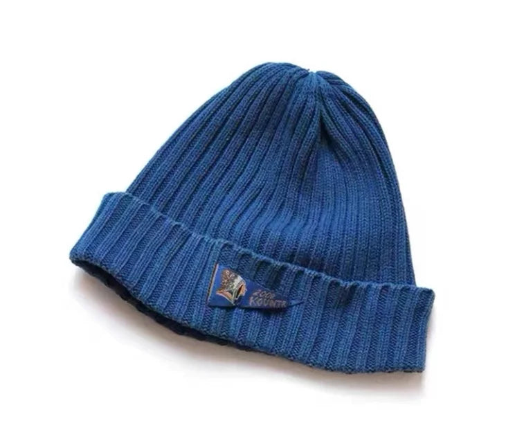 KAPITAL 21AW Hirata Kazuhiro Two Color Men's and Women's Japanese Wax Printing Triangle Flag Knitted Cold Hat