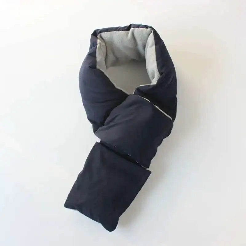 Japanese Autumn and Winter Men's and Women's  Scarves Thickened and Warm Fashionable Scarf Women's Cross Neck Cover