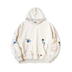 24AW KAPITAL Hirata Kazuhiro hoodies Japanese Casual Flower Bird Embroidery Cotton Loose Hooded Sweatshirt for Men