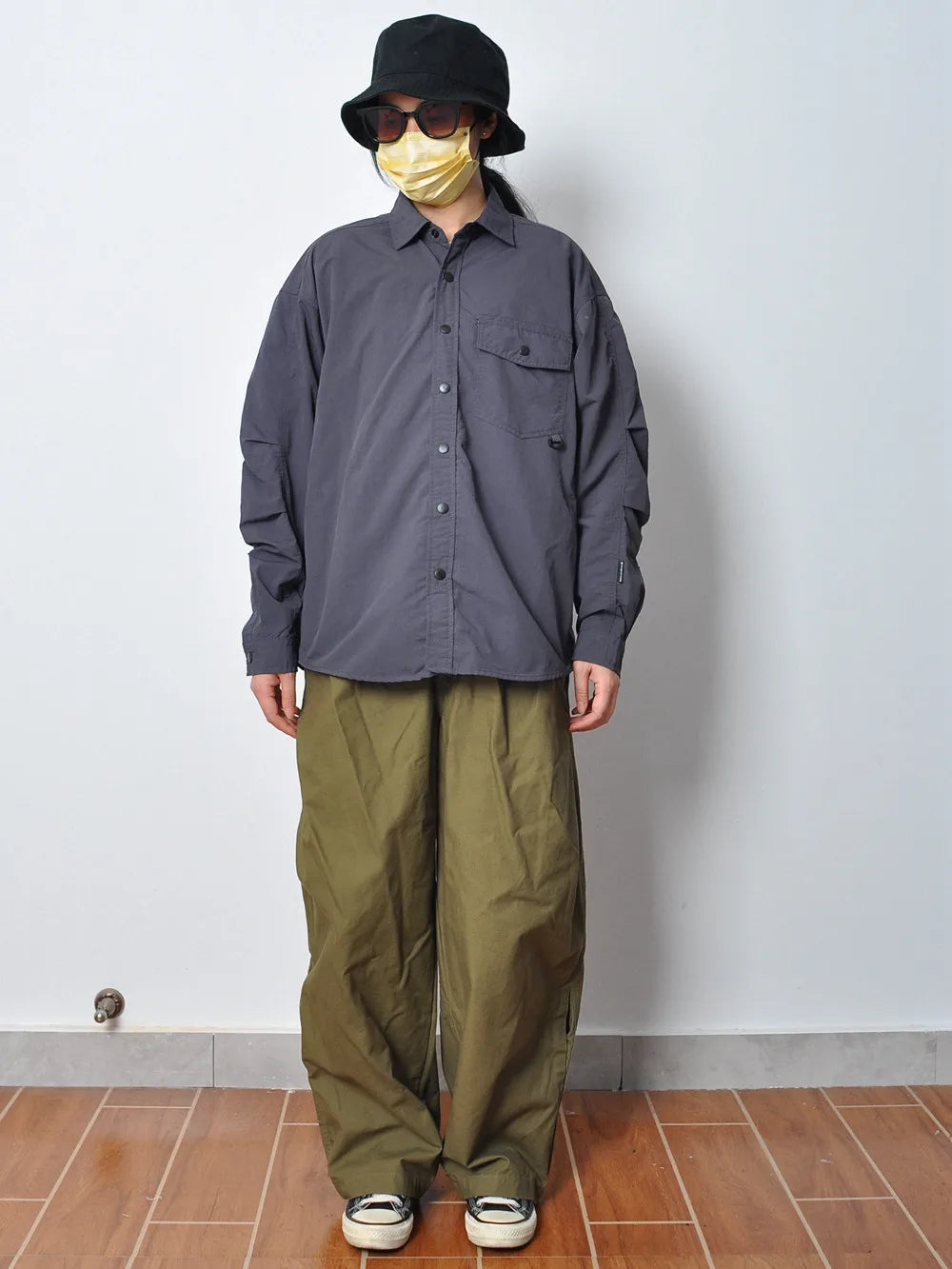 American-style Wide-leg Loose Straight Casual Three-dimensional Tapered Pants for Men Three Colors Available