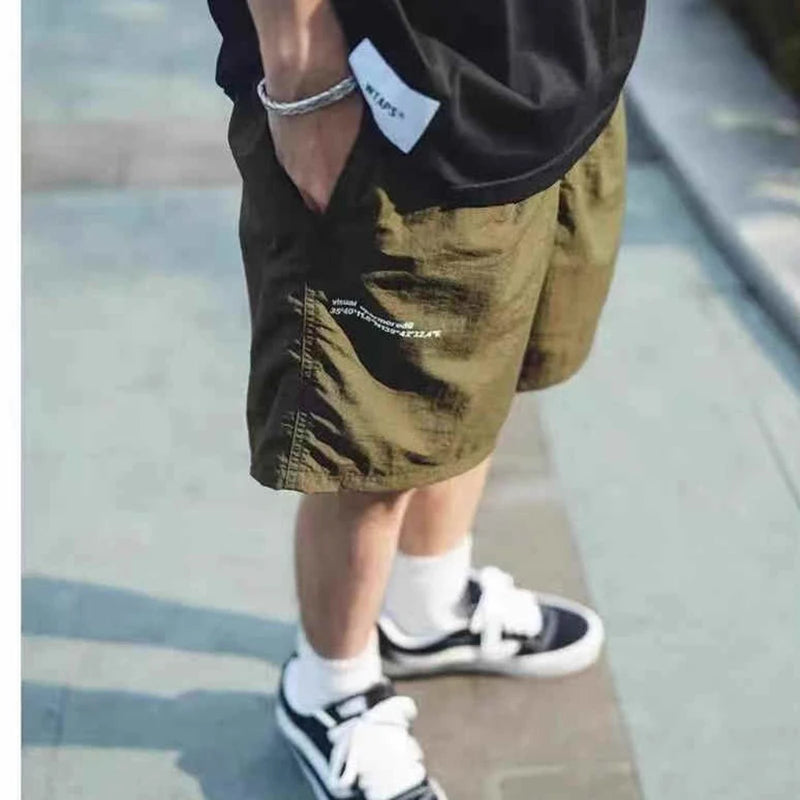 24SS Japanese Style Thin Breathable Beach Pants Nylon Waterproof Quick-dry Shorts