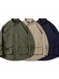 Japanese Style Multi Pocket Retro Functional Long Sleeved Shirt Men's Jacket New Arrival