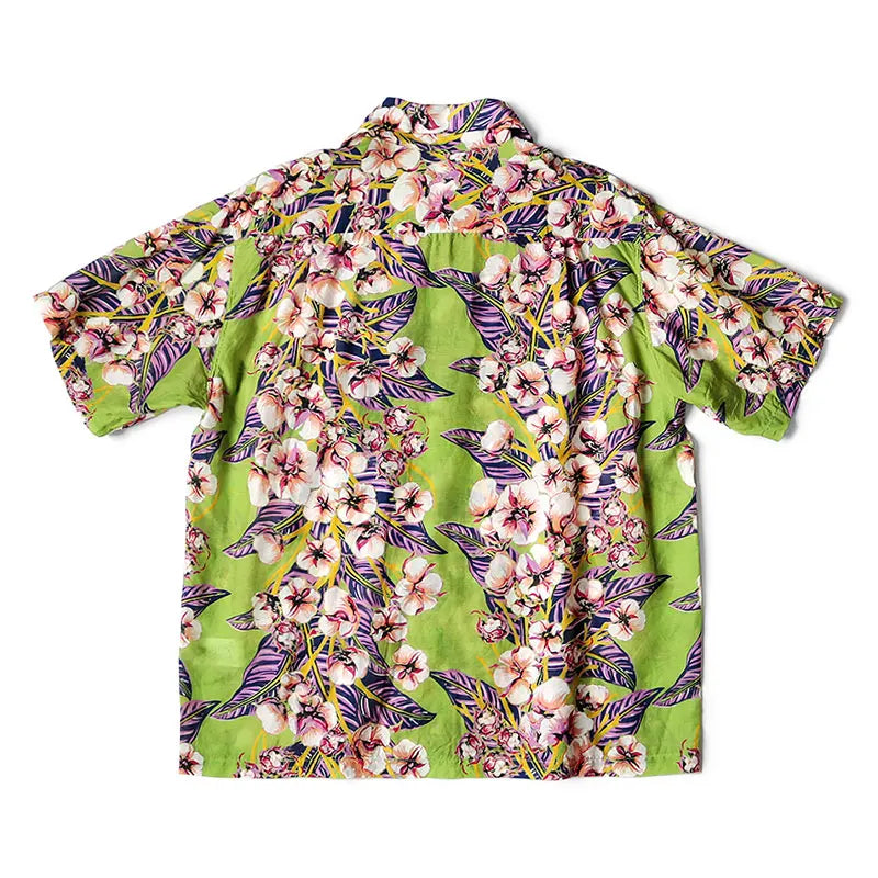 24SS KAPITAL Hirata Style Floral Print Japanese Full Printed Casual Short Sleeved Shirt for Men and Women
