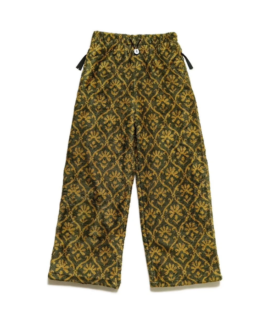 24AW  KAPITAL Hirata and Hongri Casual Lamb Wool Printed Floral Warm Loose Straight Leg Pants for Men