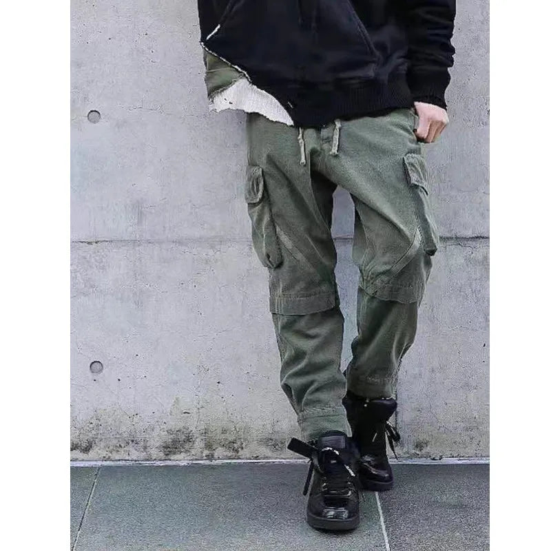 Japanese Men's Wide Mouth Bag Ankle Pants Loose Casual Pants New Arrival