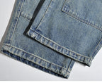 Logging Amekaji Wide Leg Workwear Jeans American Style Loose Straight Leg Casual Pants for Men
