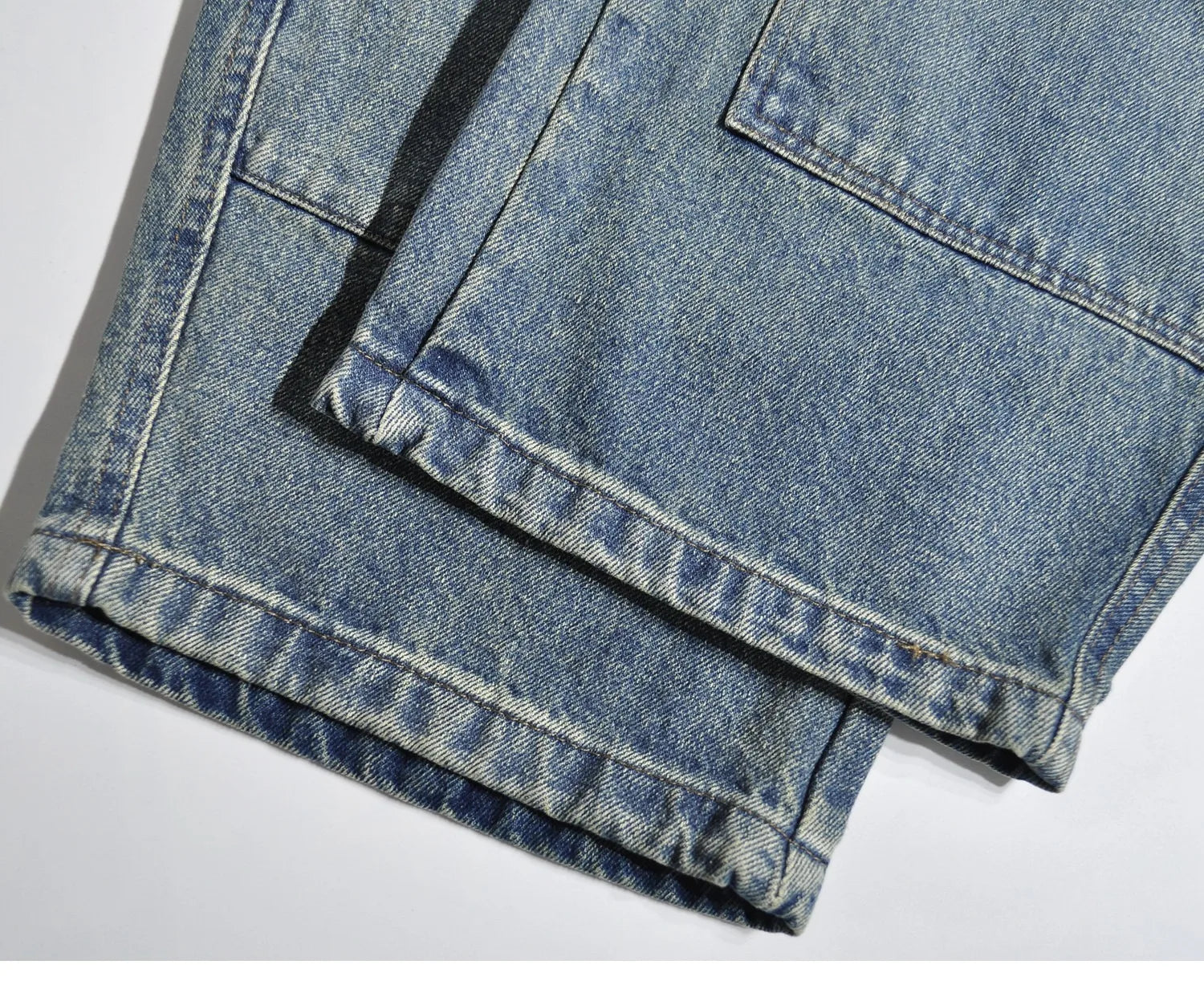 Logging Amekaji Wide Leg Workwear Jeans American Style Loose Straight Leg Casual Pants for Men