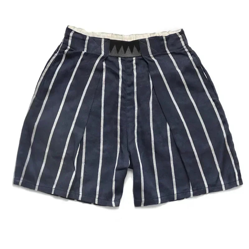 21SS KAPITAL Hirata Hiroshi Japanese Retro Trendy Cotton and Hemp Adjustable Elastic Casual Shorts Two Colors