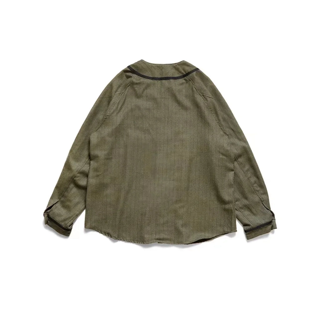 23SS KAPITAL Hirata Hiroshi Japanese Wool Blend Custom Woven Striped Letter Shirt Jacket Men New