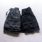 Japanese Outdoor Multi Pocket Workwear Shorts Summer Loose Lightweight Quick Drying Nylon Functional Casual Pants