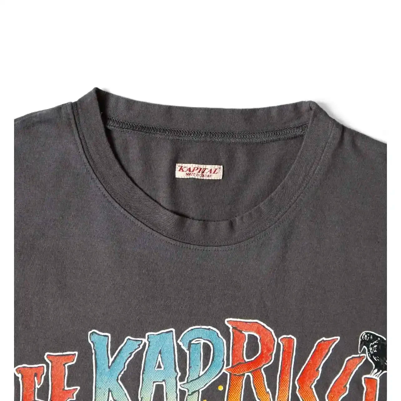 25SS KAPITAL Hirata and Hongri Casual Piano Print Tops Washed Round Neck Short Sleeved T-shirt