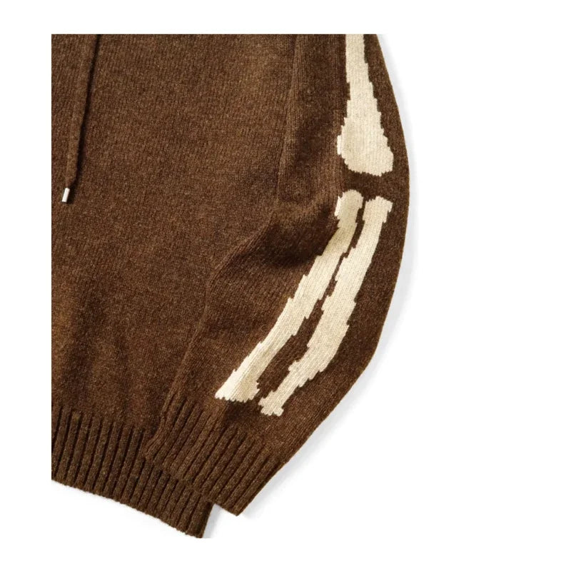 24AW KAPITAL Hirata and Hongri Hoodies  Casual Two-color Bone Embroidered Wool Hooded Knitted Sweatshirts