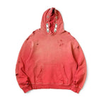 25AW KAPITAL Hirata Kazuhiro Japanese Style Wax Print Washed Damage Gem Hoodies Men Hooded Pullover