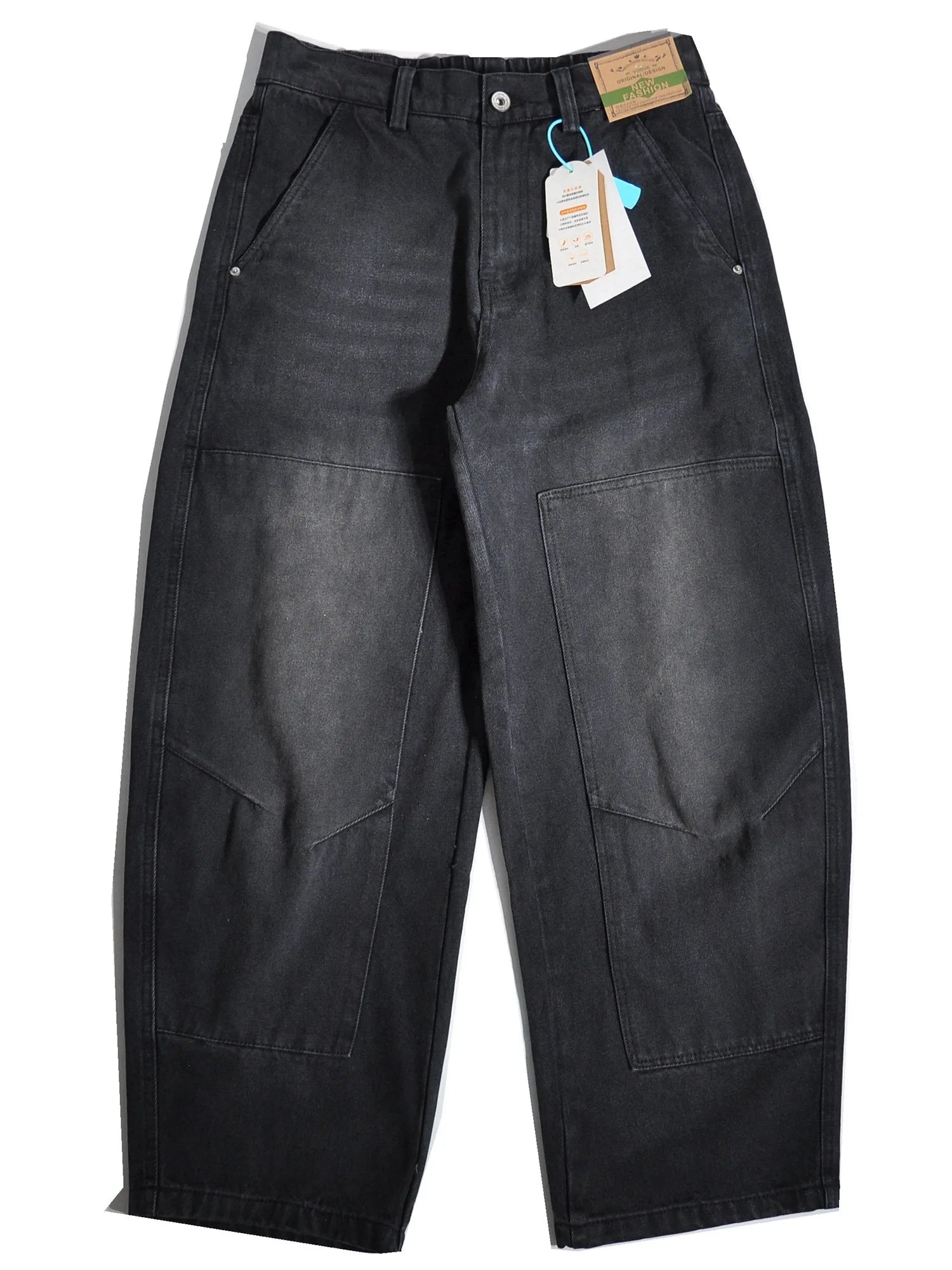 Logging Amekaji Wide Leg Workwear Jeans American Style Loose Straight Leg Casual Pants for Men