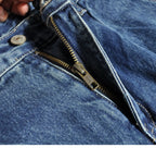 American Retro Amikaji Loose Straight Leg Japanese Double Pleated Tapered Wide Leg Jeans Casual Pants