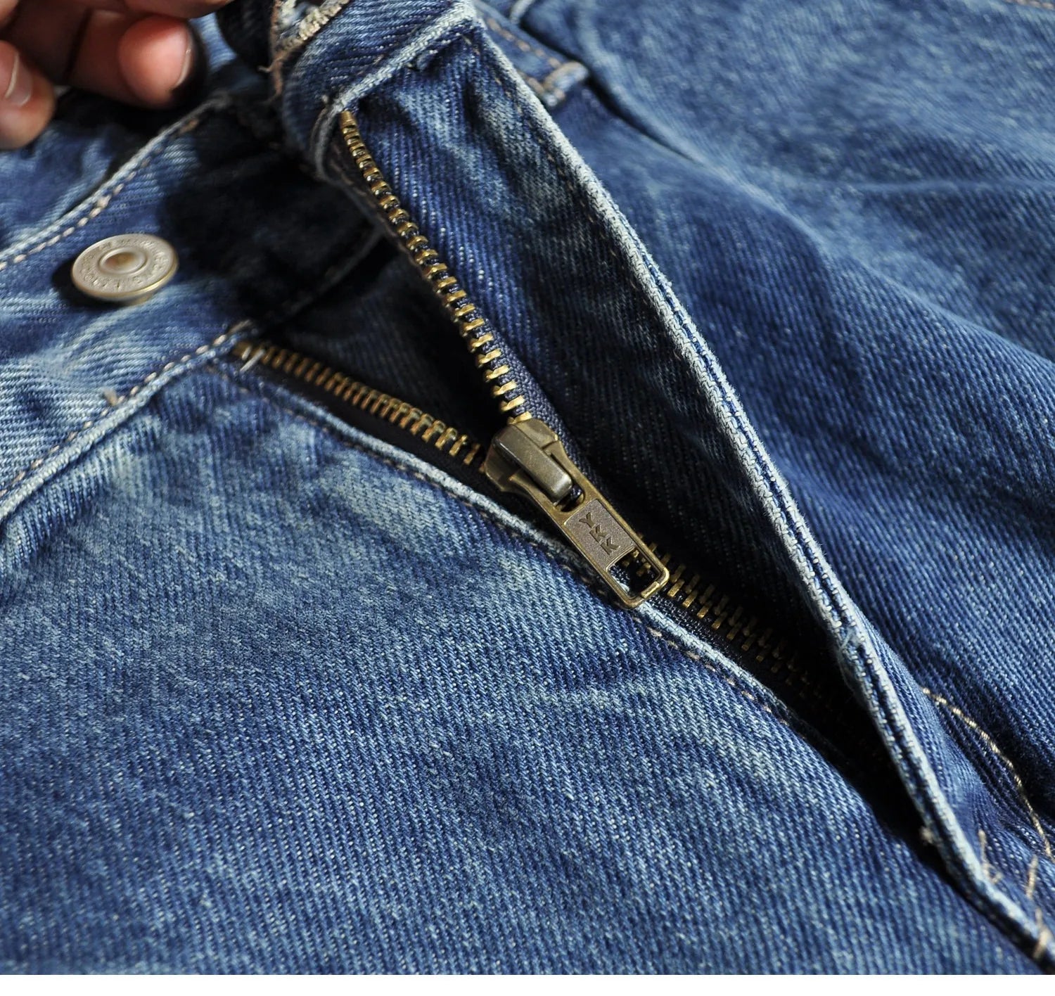 American Retro Amikaji Loose Straight Leg Japanese Double Pleated Tapered Wide Leg Jeans Casual Pants