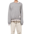 25AW MMY Japanese Washing Water Pullover Old Retro Perforated Layered Round Neck Sweatshirts