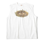 25SS KAPITAL Hirata and Hongri Style Tank Tops Casual Fun Printed Cotton Loose Round Neck Sleeveless Vest T-shirt