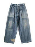 Japan Style Kapital Washed Distressed Patchwork Pants for Men and Women New Arrival Fashion Jeans