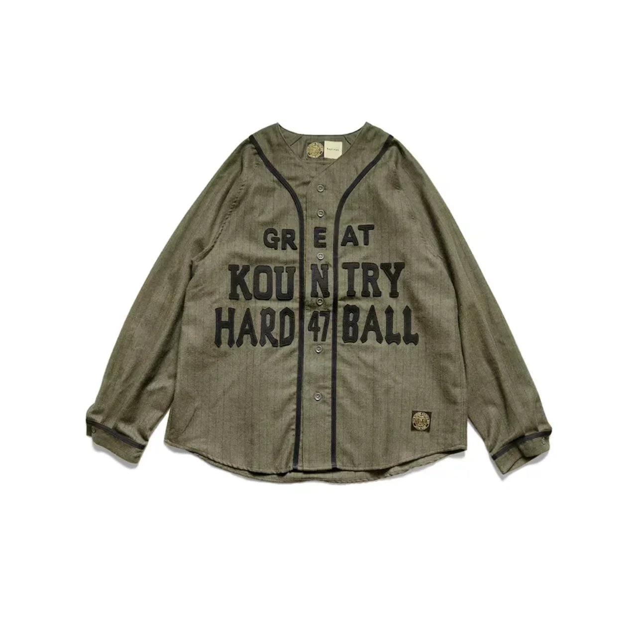 23SS KAPITAL Hirata Hiroshi Japanese Wool Blend Custom Woven Striped Letter Shirt Jacket Men New