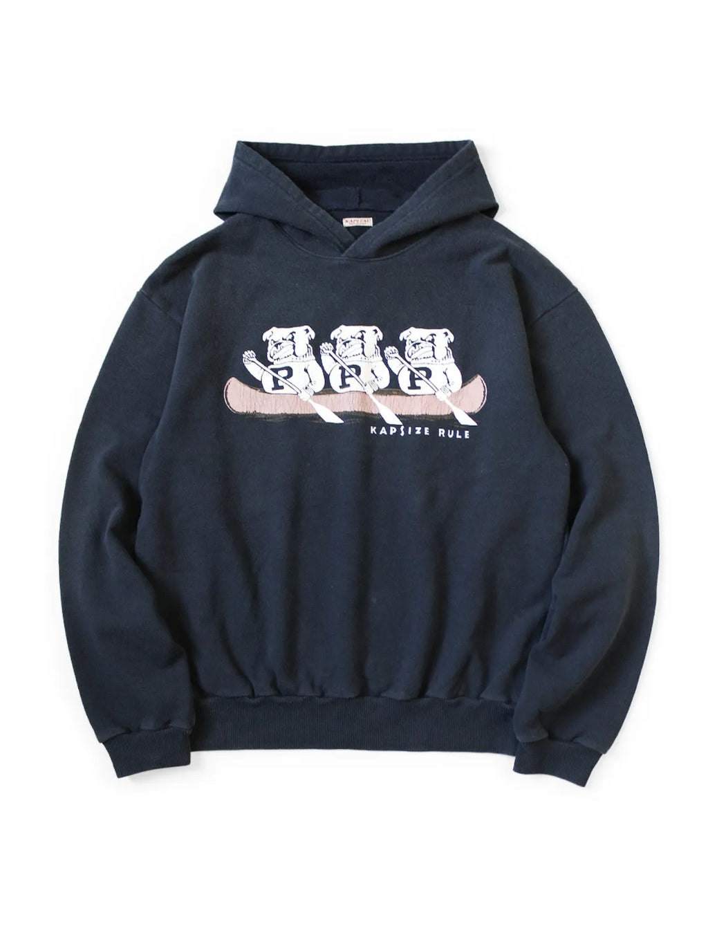 25AW KAPITAL Hirata Kazuhiro Japanese Casual Cotton Fun Print Loose Hoodie for Men Navy Pullover