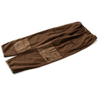 Japanese Retro Men's Water Washed Ripped Hole Patchwork Patch Embroidered Loose Straight Leg Pants for Men and Women