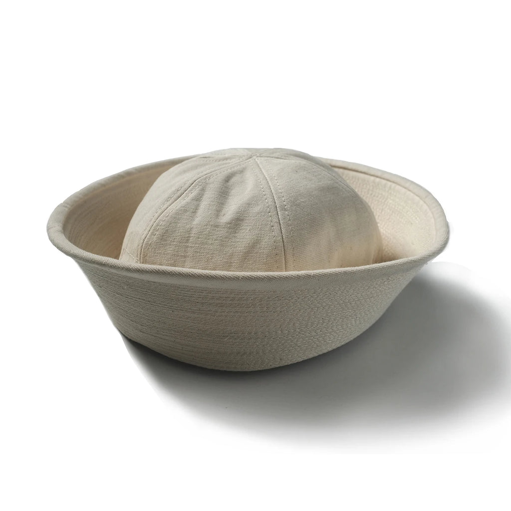 New Pot Hat NAVY Navy Sailor White Stiff Pure Cotton Fisherman Hat for Men and Women