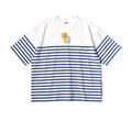 25SS KAPITAL Hirata and Hongri Casual Navy Style Fun Printed Loose Round Neck Short Sleeved T-shirt Men Striped T