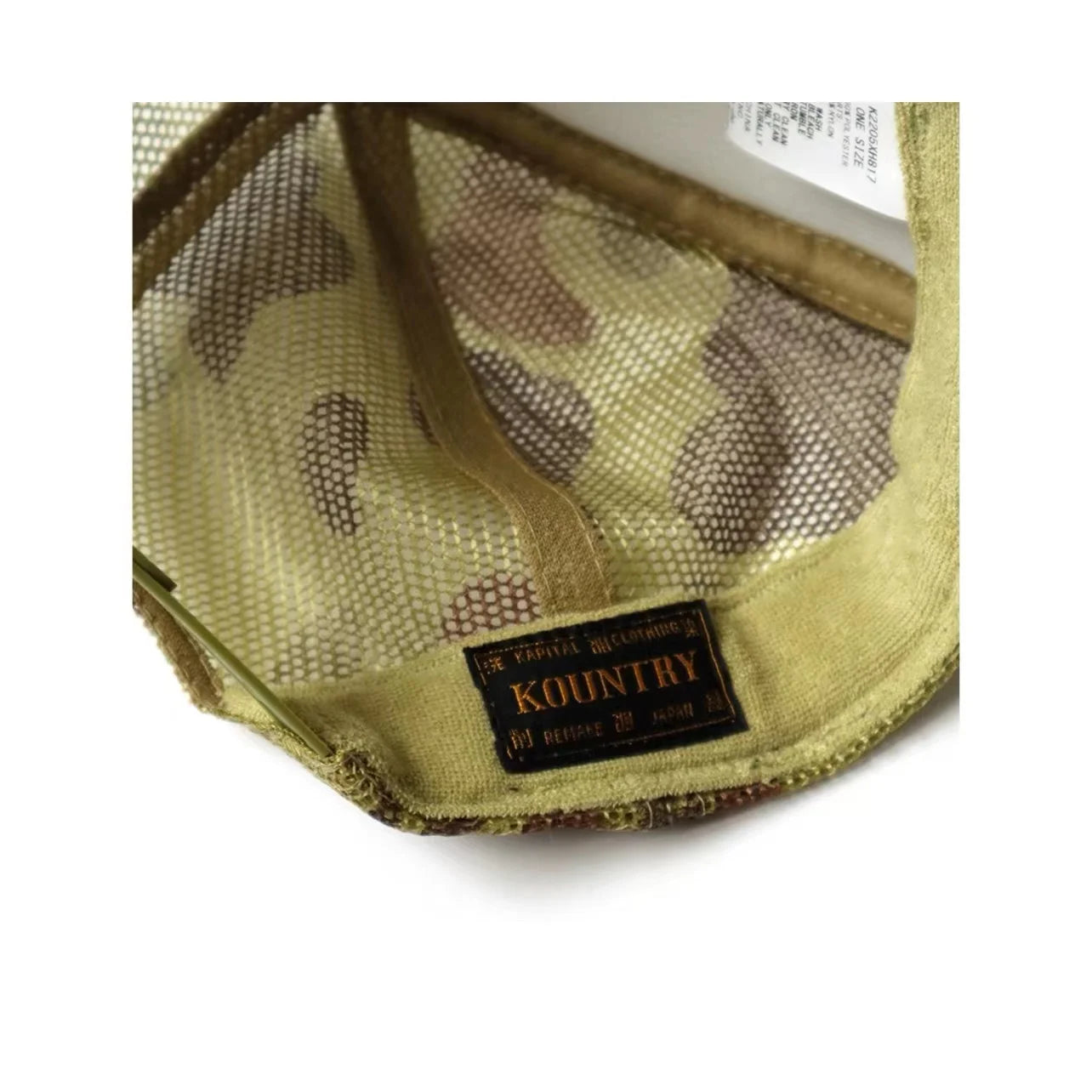 New Japan 22AW KAPITAL Hirata Kazuhiro Camo Foam Printed Mesh Breathable Splicing Baseball Hat for Men and Women Caps