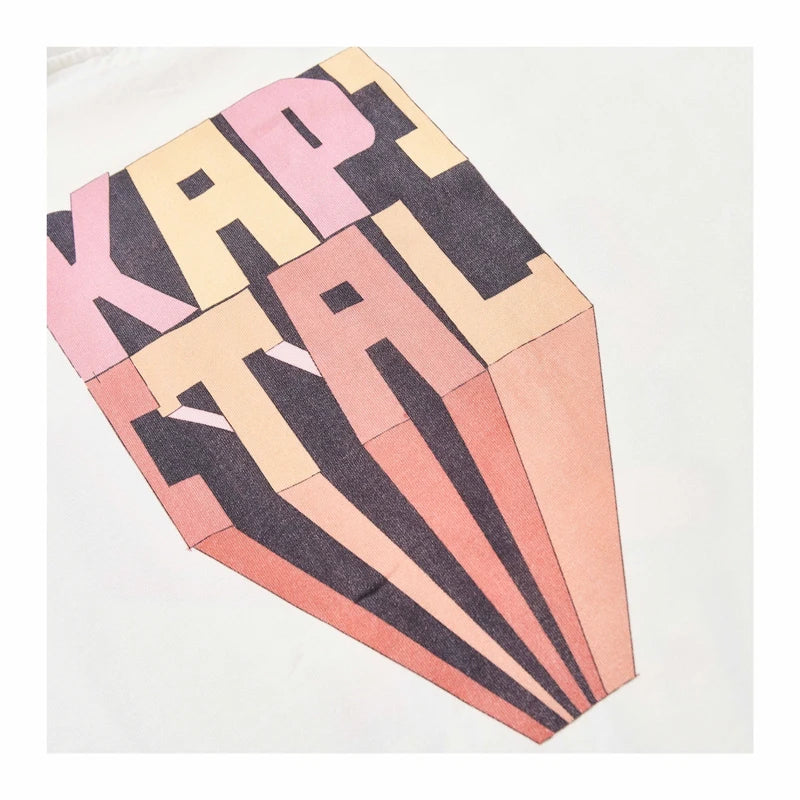 25SS KAPITAL Hirata and Hongri Tees Casual Pure Cotton Fun Printed Loose Round Neck Short Sleeved T-shirt