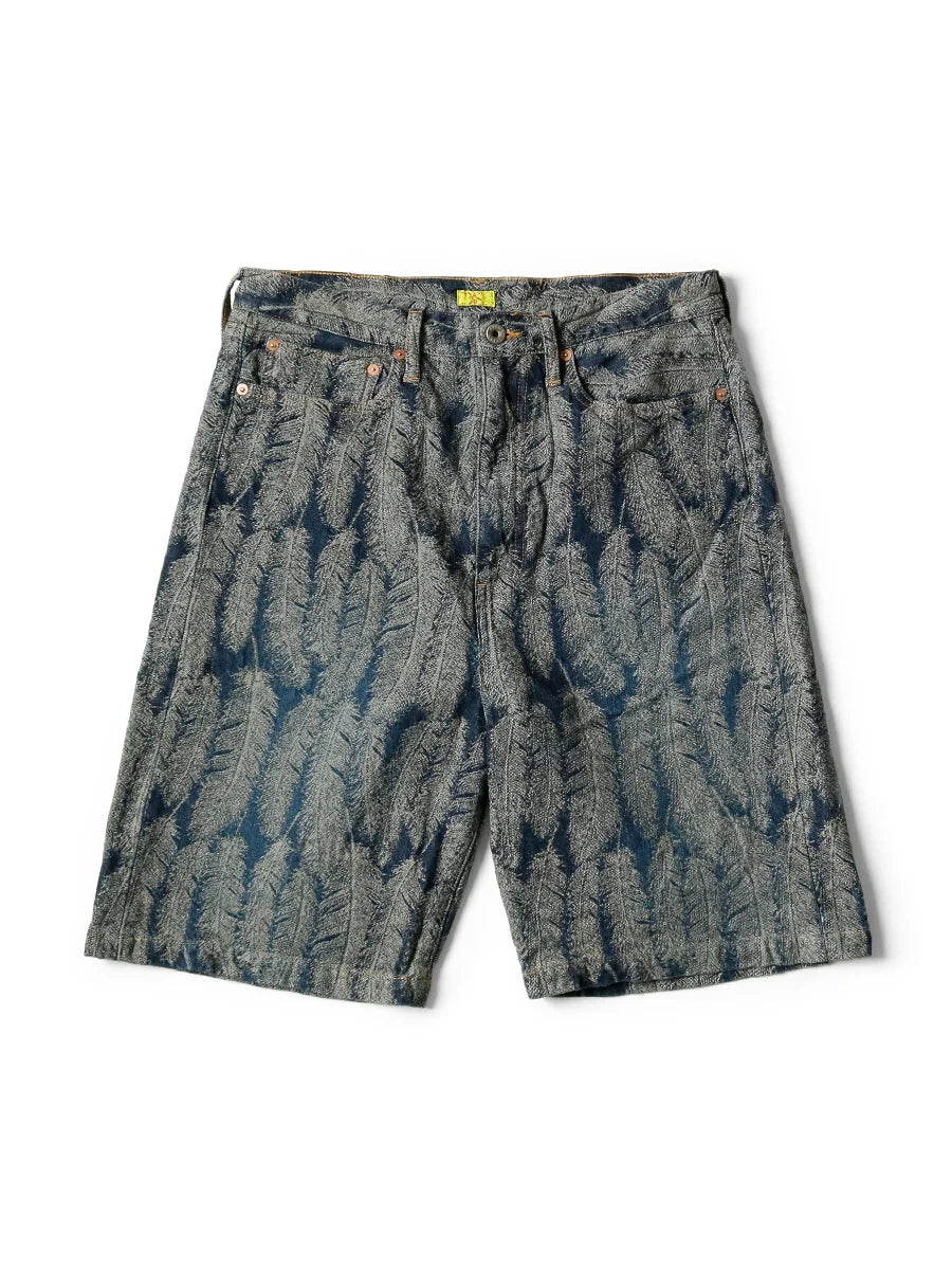 Kapital Japan Style Feather Pants for Men Cotton Clothing Summer New Denim Shorts