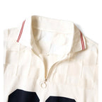 24SS KAPITAL Hirata and Hiroshi Casual Breathable Plaid Half Zippered T-Shirts for Men Japan Style