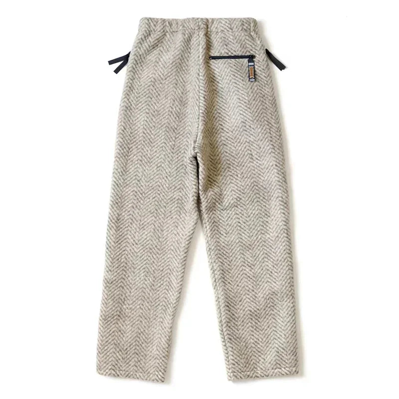 KAPITAL Hirata Hohiro Warm Wool Fleece Suede Patch Men's and Women's Loose Elastic Casual Japan Style Pants High Street