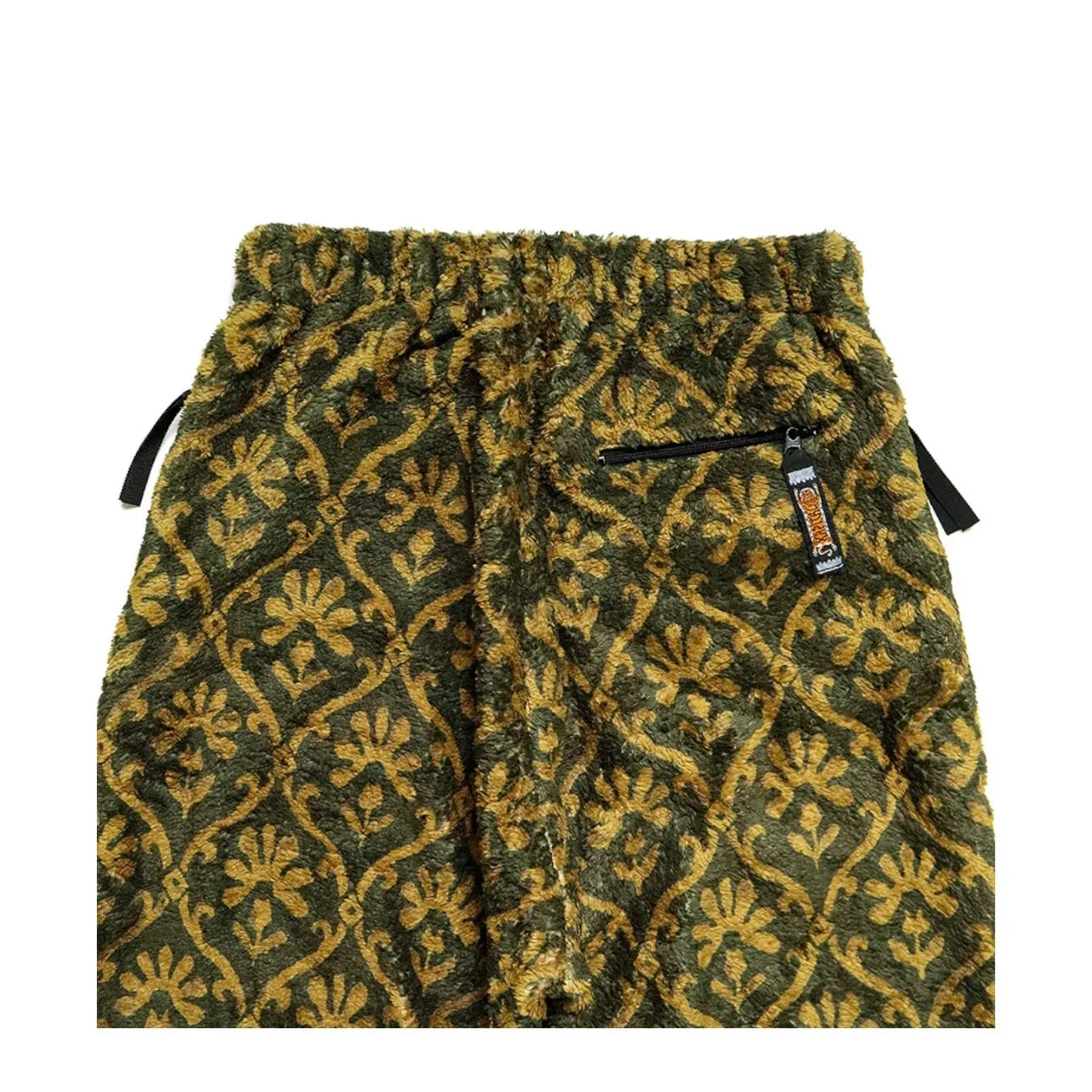 24AW  KAPITAL Hirata and Hongri Casual Lamb Wool Printed Floral Warm Loose Straight Leg Pants for Men