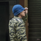 New Denim Fishbone Herringbone Washed Fisherman Hat Blue Dome Fishing Basin Bucket Hat