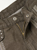 Kapital Hirata Kazuhiro Japan Style 25ss Vertical Stripe Patchwork Retro Casual Loose Pants for Men
