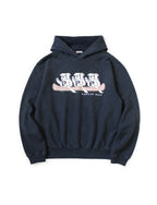 25AW KAPITAL Hirata Kazuhiro Japanese Casual Cotton Fun Print Loose Hoodie for Men Navy Pullover