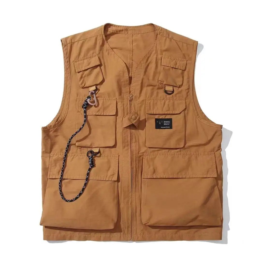 Japanese Retro Detachable Multifunctional Outdoor Three in One Windproof and Waterproof  Long Sleeved Shirt Men's Jacket