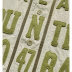 23SS KAPITAL Hirata Hiroshi Japanese Casual Cotton and Linen Embroidered Letter Loose Breasted Short Sleeved Shirt New
