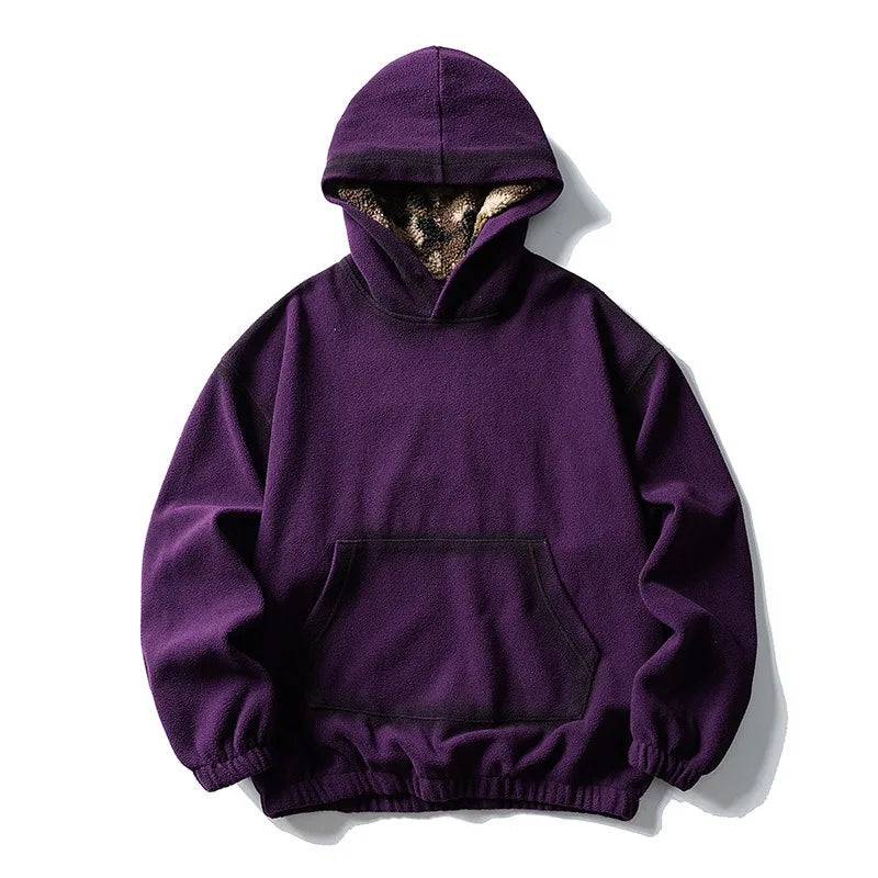 Japanese Retro Heavyweight Fleece Hooded Sweatshirt for Men and Women Basic Autumn and Winter Vintage Washed Pullover Jacket