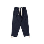 NAnami Japanese Retro Men's and Women's Multi Pocket Large Pocket Drawstring Ankle Tied Loose Casual Straight Leg Pants