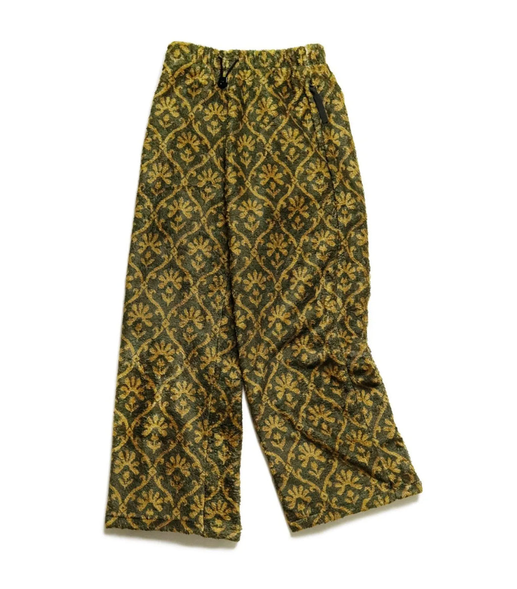 24AW  KAPITAL Hirata and Hongri Casual Lamb Wool Printed Floral Warm Loose Straight Leg Pants for Men