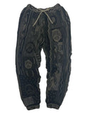 Kapital Vintage Hirata Hiroshi Japan Splice Men's Hip Hop Anti War Loose Knitted Pants Blue Tied Thick Sweatpants