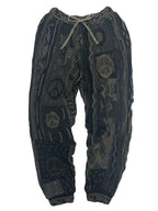 Kapital Vintage Hirata Hiroshi Japan Splice Men's Hip Hop Anti War Loose Knitted Pants Blue Tied Thick Sweatpants