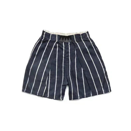21SS KAPITAL Hirata Hiroshi Japanese Retro Trendy Cotton and Hemp Adjustable Elastic Casual Shorts Two Colors