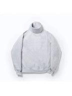 Japan Style DW PIER39 23AW Solid Color Retro High Neck Loose Pullover Sweatshirts for Men