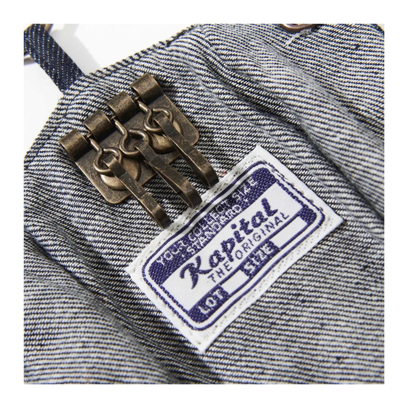 24AW KAPITAL Hirata and Hongri Leisure Cowboy Washed Embroidered Painted Letter Keychain